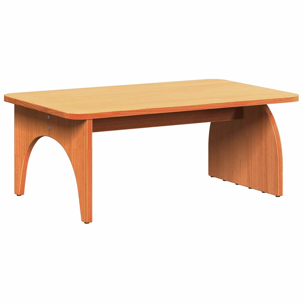 Coffee Table Wax Brown 80 x 50 x 31 cm Solid pine wood