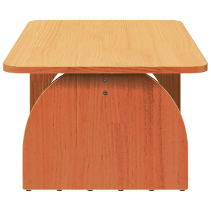 Coffee Table Wax Brown 80 x 50 x 31 cm Solid pine wood
