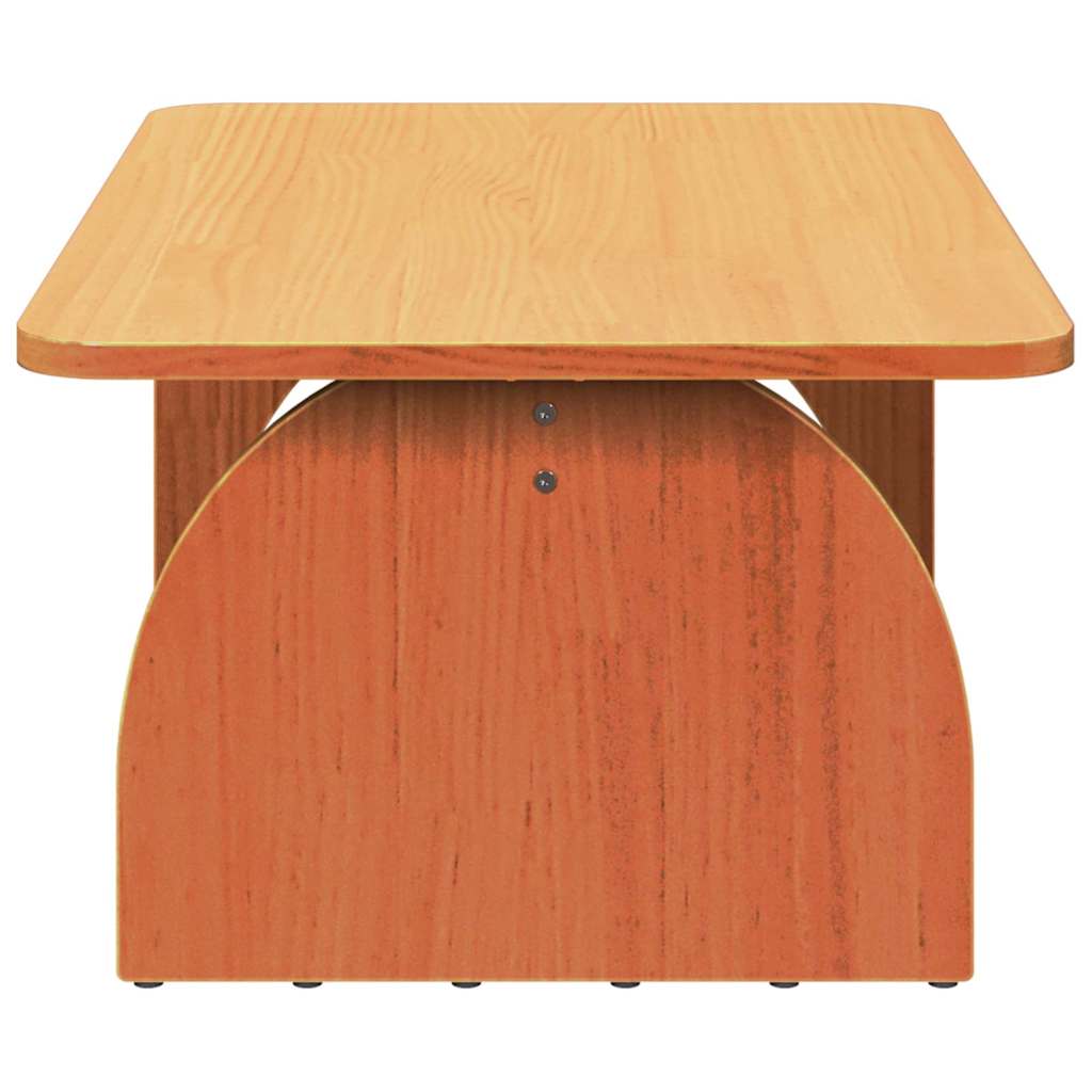 Coffee Table Wax Brown 80 x 50 x 31 cm Solid pine wood
