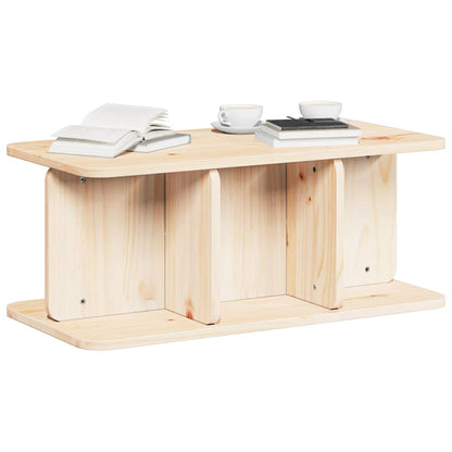 Coffee Table Natural 80 x 39.5 x 33.5 cm Solid pine wood