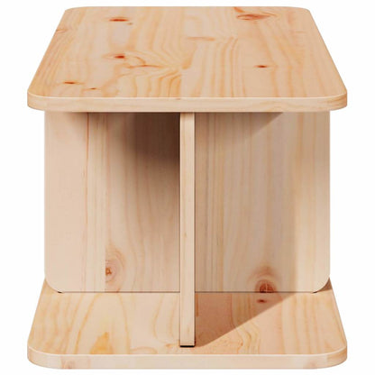Coffee Table Natural 80 x 39.5 x 33.5 cm Solid pine wood