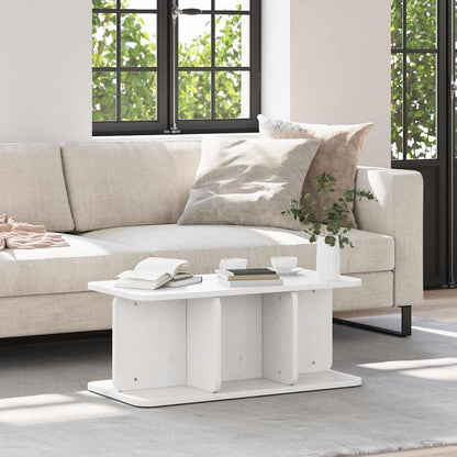 Coffee Table White 80 x 39.5 x 33.5 cm Solid pine wood