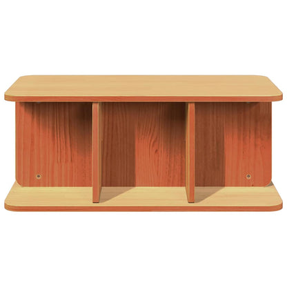 Coffee Table Wax Brown 80 x 39.5 x 33.5 cm Solid pine wood