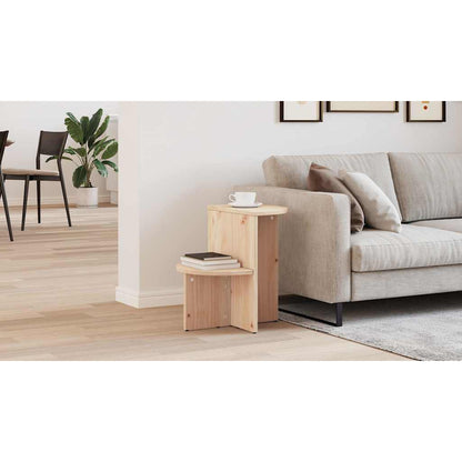 Coffee Table Natural 50 x 40 x 50 cm Solid pine wood