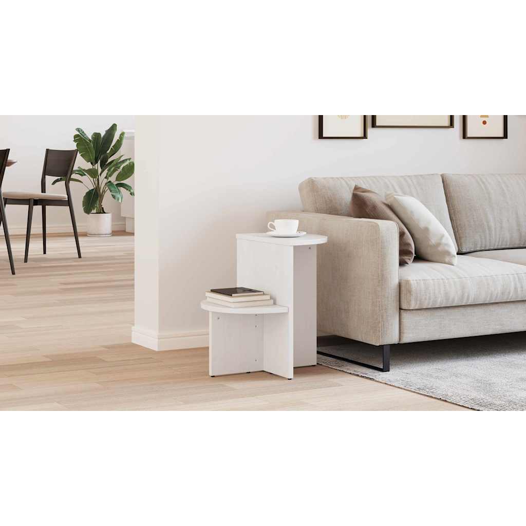 Coffee Table White 50 x 40 x 50 cm Solid pine wood