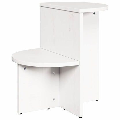 Coffee Table White 50 x 40 x 50 cm Solid pine wood