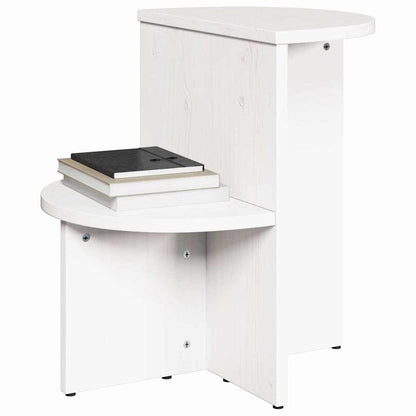 Coffee Table White 50 x 40 x 50 cm Solid pine wood