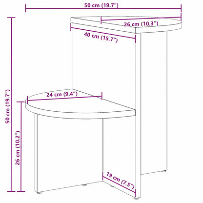 Coffee Table White 50 x 40 x 50 cm Solid pine wood
