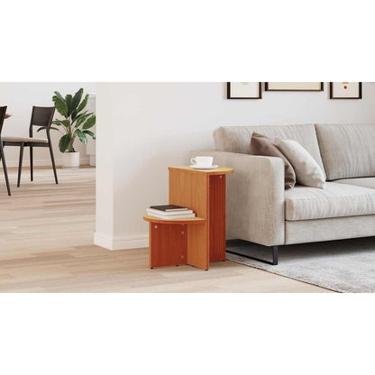 Coffee Table Wax Brown 50 x 40 x 50 cm Solid pine wood