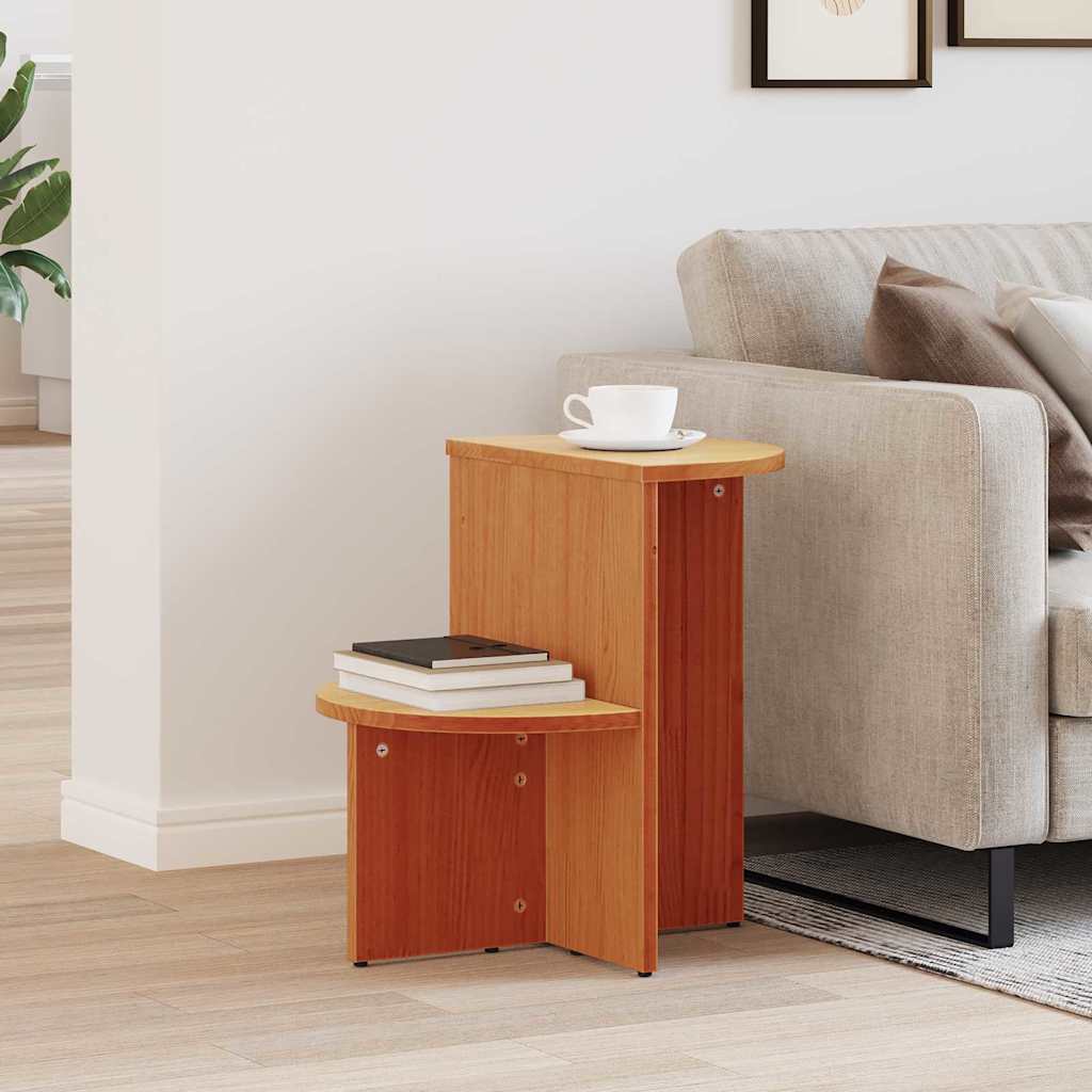 Coffee Table Wax Brown 50 x 40 x 50 cm Solid pine wood