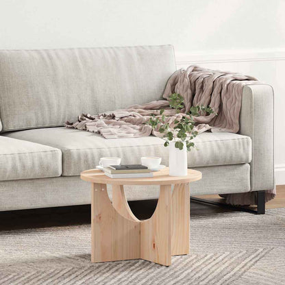 Coffee Table Natural 50 x 50 x 35 cm Solid pine wood