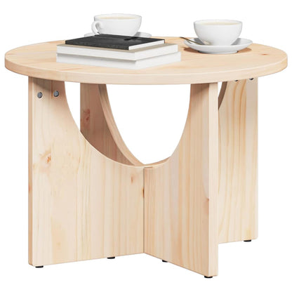 Coffee Table Natural 50 x 50 x 35 cm Solid pine wood