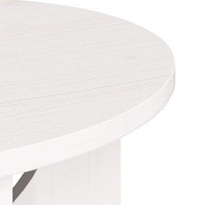 Coffee Table White 50 x 50 x 35 cm Solid pine wood