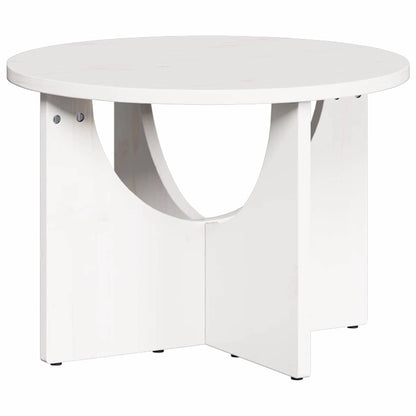 Coffee Table White 50 x 50 x 35 cm Solid pine wood