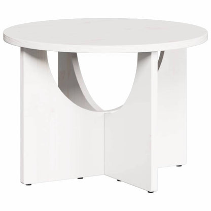 Coffee Table White 50 x 50 x 35 cm Solid pine wood