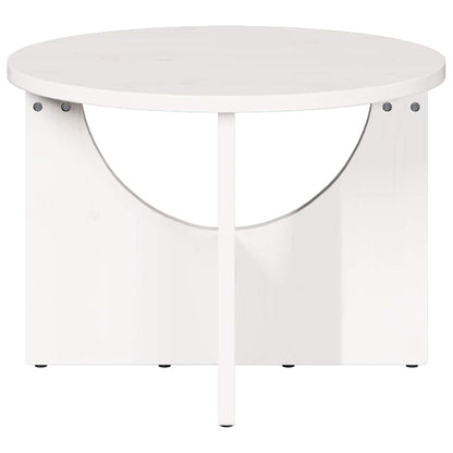 Coffee Table White 50 x 50 x 35 cm Solid pine wood