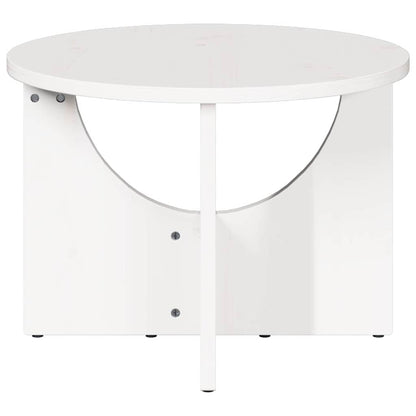 Coffee Table White 50 x 50 x 35 cm Solid pine wood