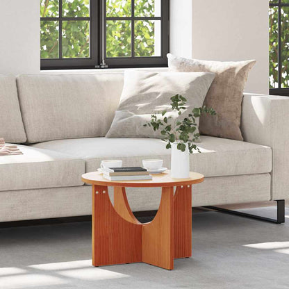 Coffee Table Wax Brown 50 x 50 x 35 cm Solid pine wood