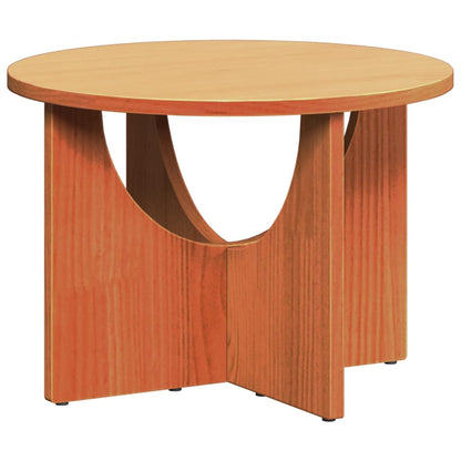 Coffee Table Wax Brown 50 x 50 x 35 cm Solid pine wood