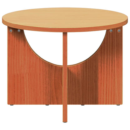 Coffee Table Wax Brown 50 x 50 x 35 cm Solid pine wood