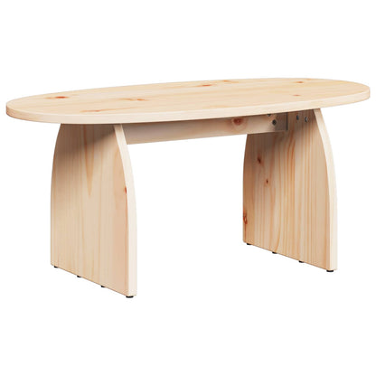 Coffee Table Brown 80 x 40 x 35 cm Solid Pine Wood
