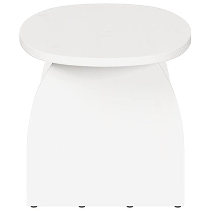 Coffee Table White 80 x 40 x 35 cm Solid Pine Wood