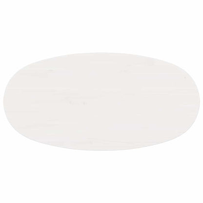 Coffee Table White 80 x 40 x 35 cm Solid Pine Wood