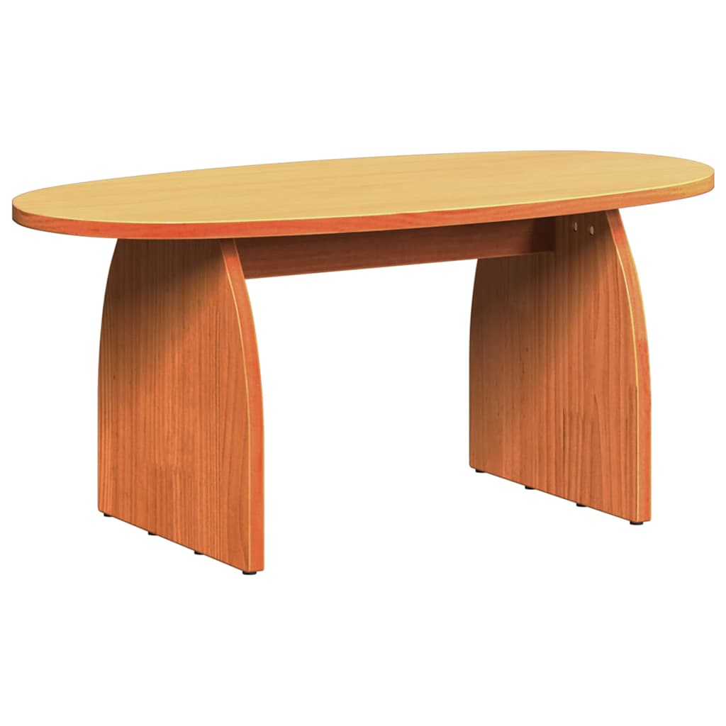 Coffee Table Wax Brown 80 x 40 x 35 cm Solid Pine Wood