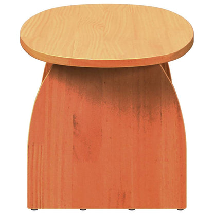 Coffee Table Wax Brown 80 x 40 x 35 cm Solid Pine Wood