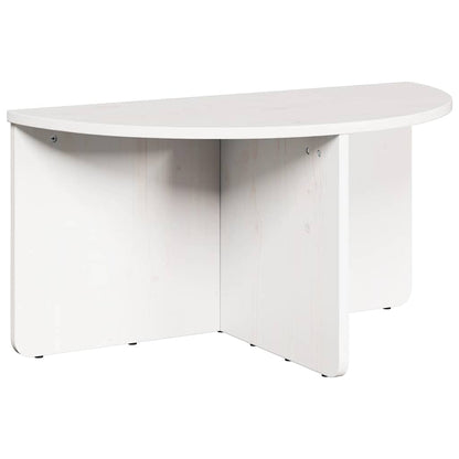 Coffee Table 2 pcs White Solid pine wood