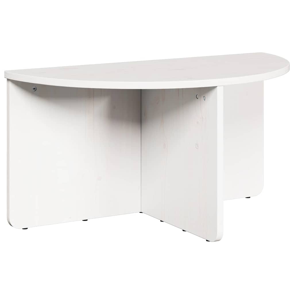 Coffee Table 2 pcs White 79 x 39.5 x 40 cm Solid pine wood