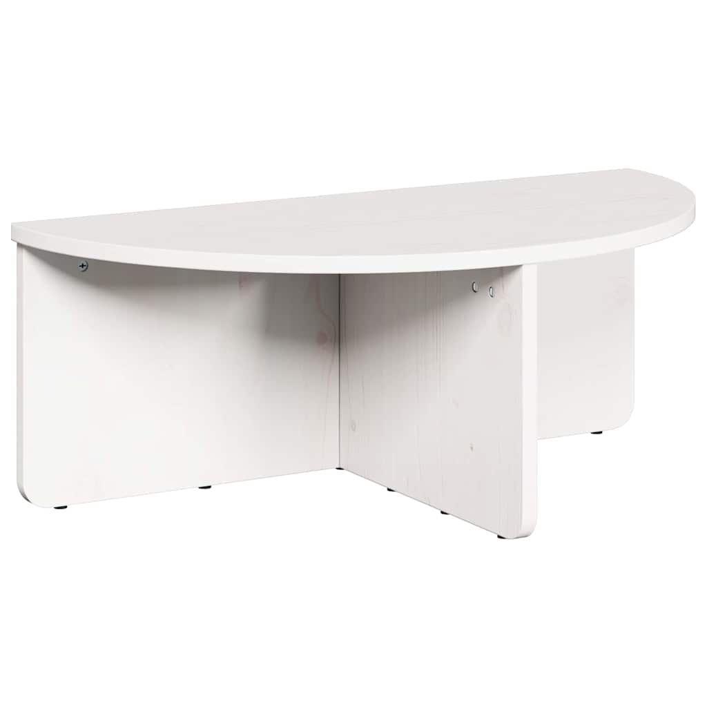 Coffee Table 2 pcs White 79 x 39.5 x 40 cm Solid pine wood