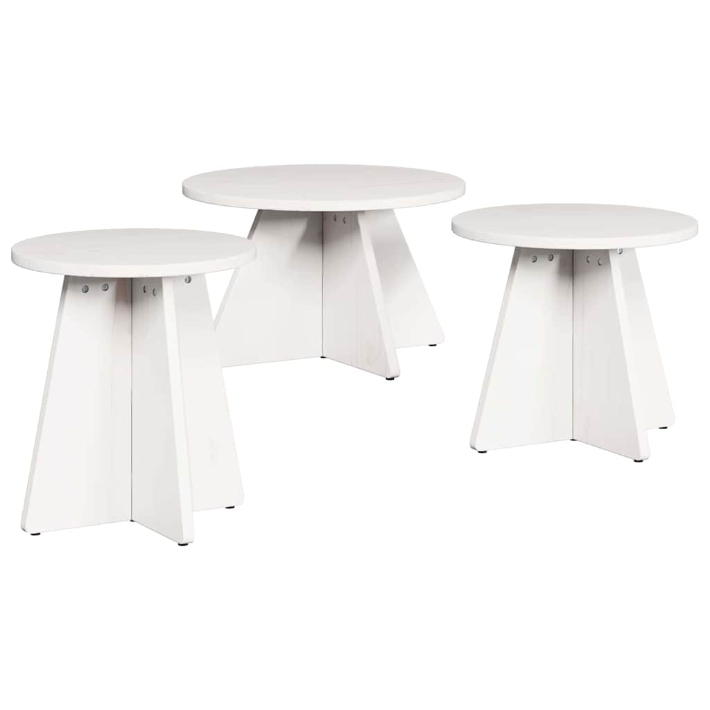 Coffee Table 3 pcs White