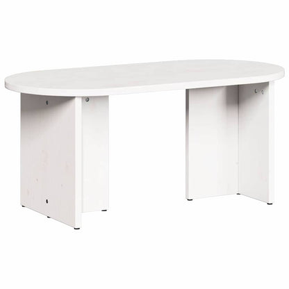Coffee Table White 80 x 39.5 x 35 cm Solid Pine wood