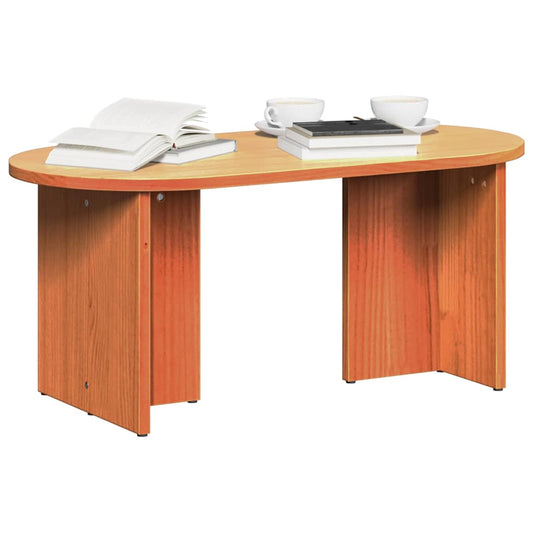 Coffee Table Wax Brown 80 x 39.5 x 35 cm Solid Pine wood