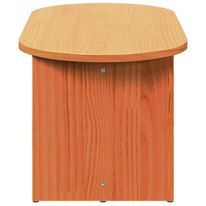 Coffee Table Wax Brown 80 x 39.5 x 35 cm Solid Pine wood