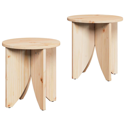Coffee Table 2 pcs Natural 41.5 x 41.5 x 44 cm