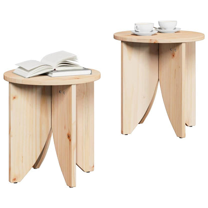 Coffee Table 2 pcs Natural