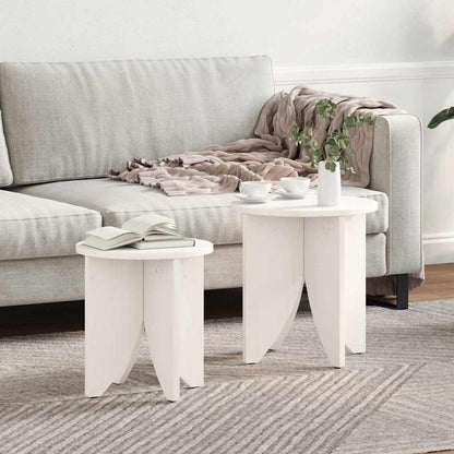 Coffee Table 2 pcs White