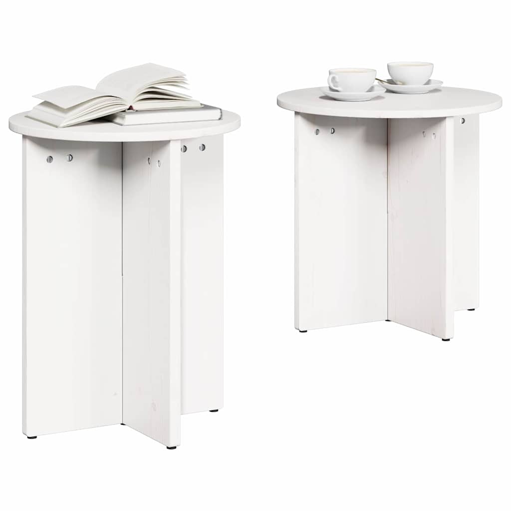 Coffee Table 2 pcs White