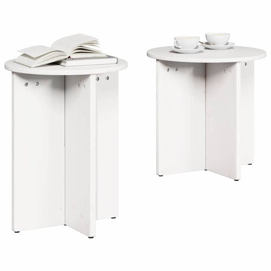 Coffee Table 2 pcs White 41.5 x 41.5 x 46 cm