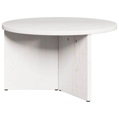 Coffee Table 2 pcs White Solid Pine wood