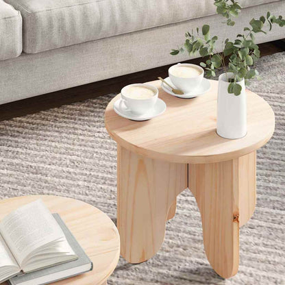 Coffee Table 2 pcs Natural Solid Pine wood