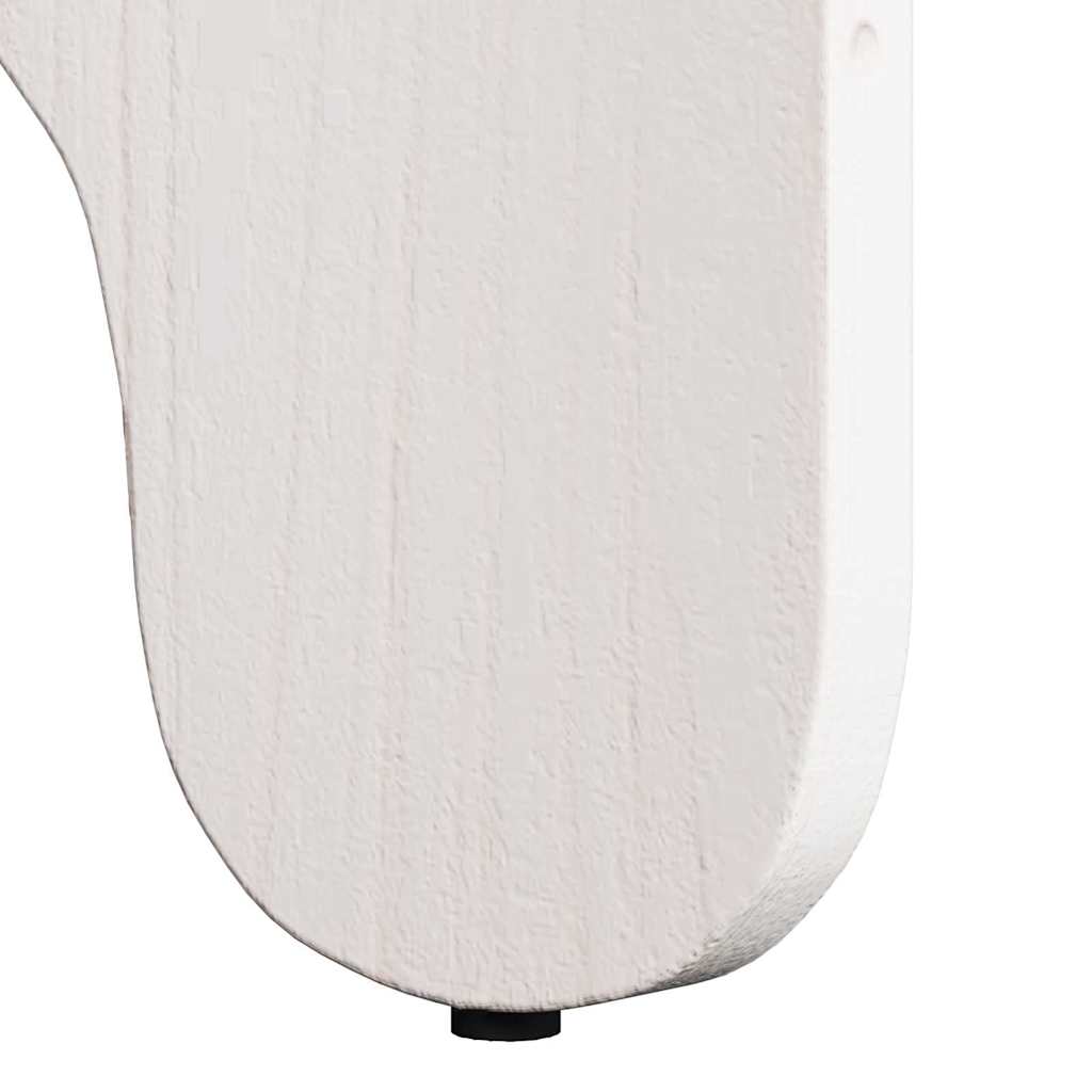 Coffee Table 2 pcs White Solid Pine wood