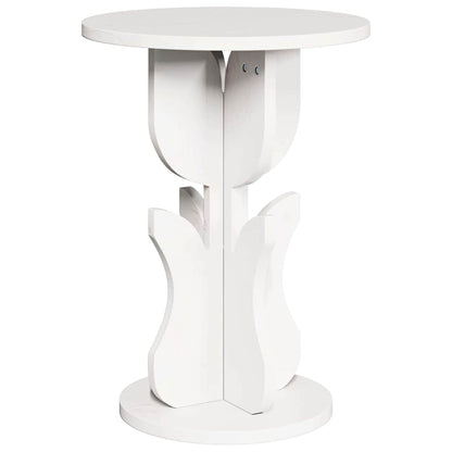 Coffee Table White 39.5 x 39.5 x 53.5 cm Solid pine wood