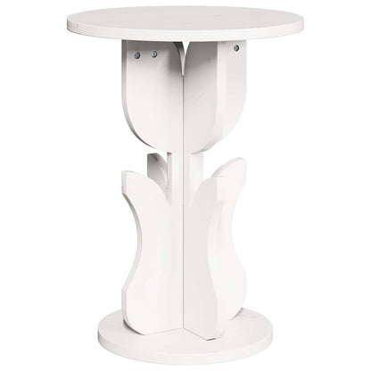 Coffee Table White 39.5 x 39.5 x 53.5 cm Solid pine wood