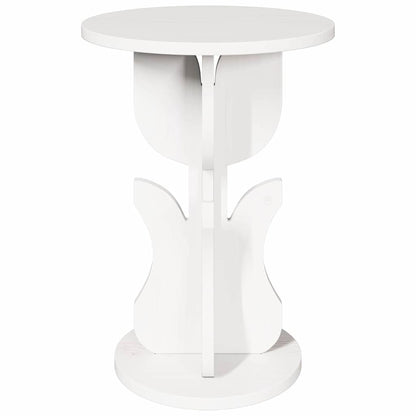 Coffee Table White 39.5 x 39.5 x 53.5 cm Solid pine wood