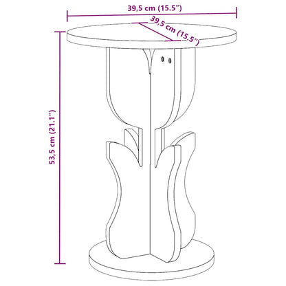 Coffee Table White 39.5 x 39.5 x 53.5 cm Solid pine wood