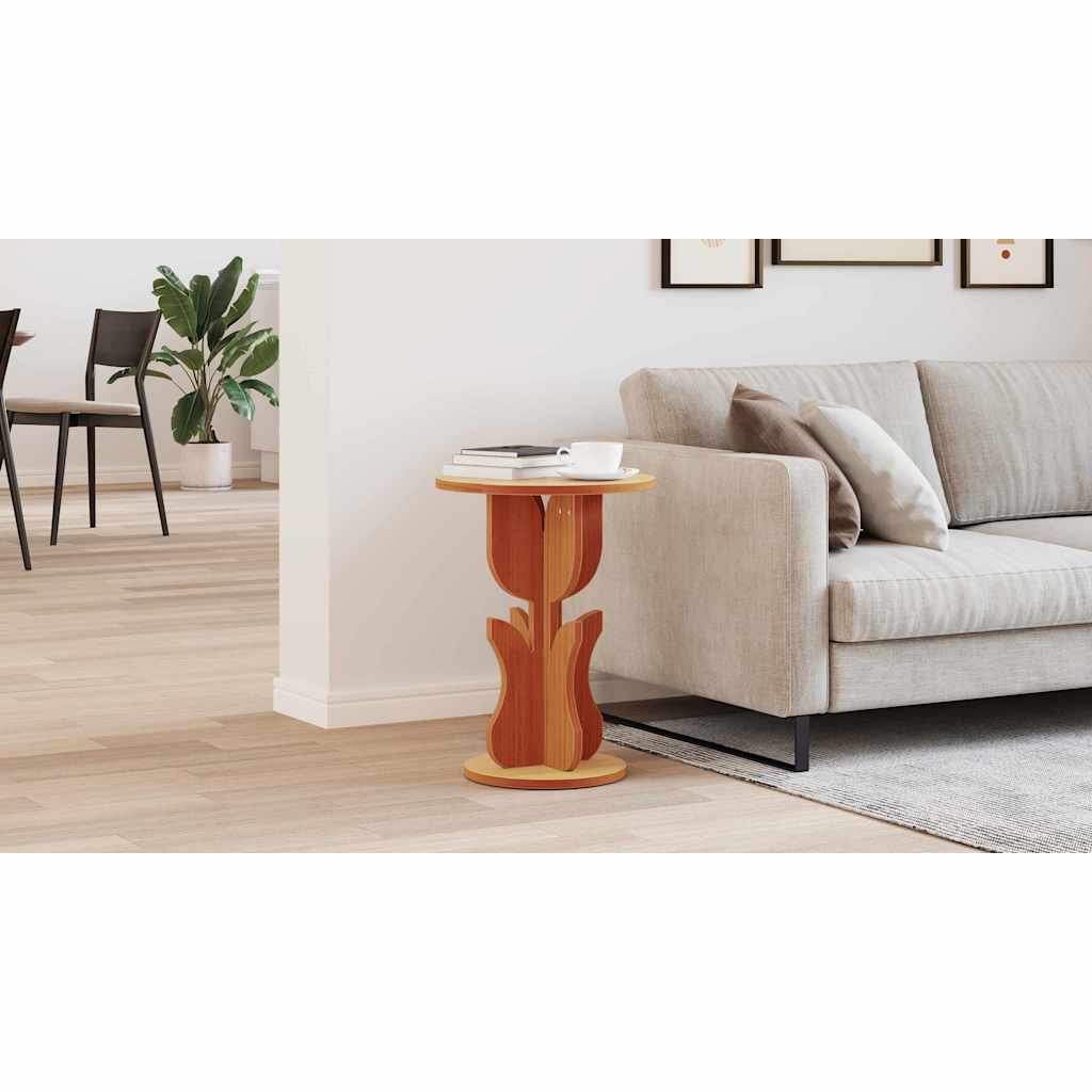 Coffee Table Wax Brown 39.5 x 39.5 x 53.5 cm Solid pine wood