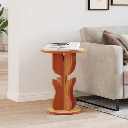 Coffee Table Wax Brown 39.5 x 39.5 x 53.5 cm Solid pine wood